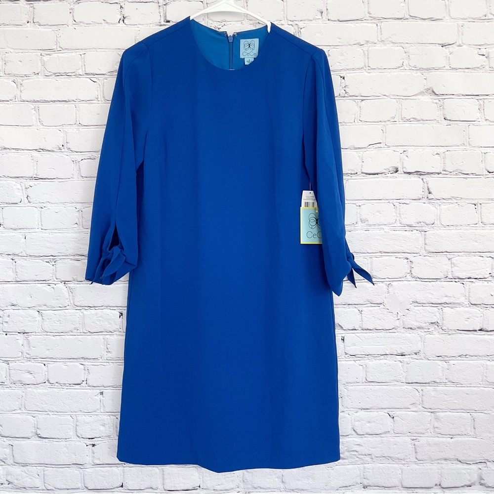 New CeCe Blue Dress Long Sleeve Size 2
